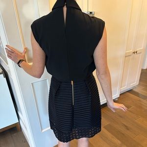 Beautiful and stylish two piece Ted Baker party outfit in navy blue